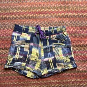 ANTHROPOLOGIE PILCRO LETTERPRESS BLEACHED PATCHWORK MADRAS PLAID SHORTS
